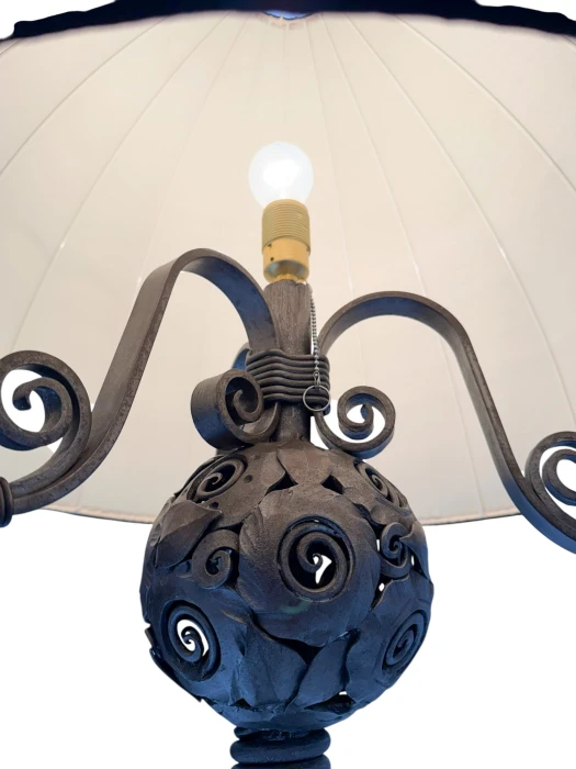 Art Deco Amsterdamse School Floor Lamp by Amsterdamsche Kunstsmederij, 1920s